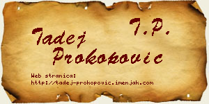 Tadej Prokopović vizit kartica